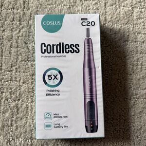 COSLUS Electric Nail Drill File Professional: for Acrylic Gel Dip Powder Nails P
